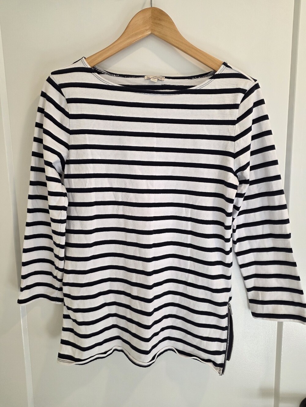 Vintage GAP Striped Boatneck Top - Black and White SZ M